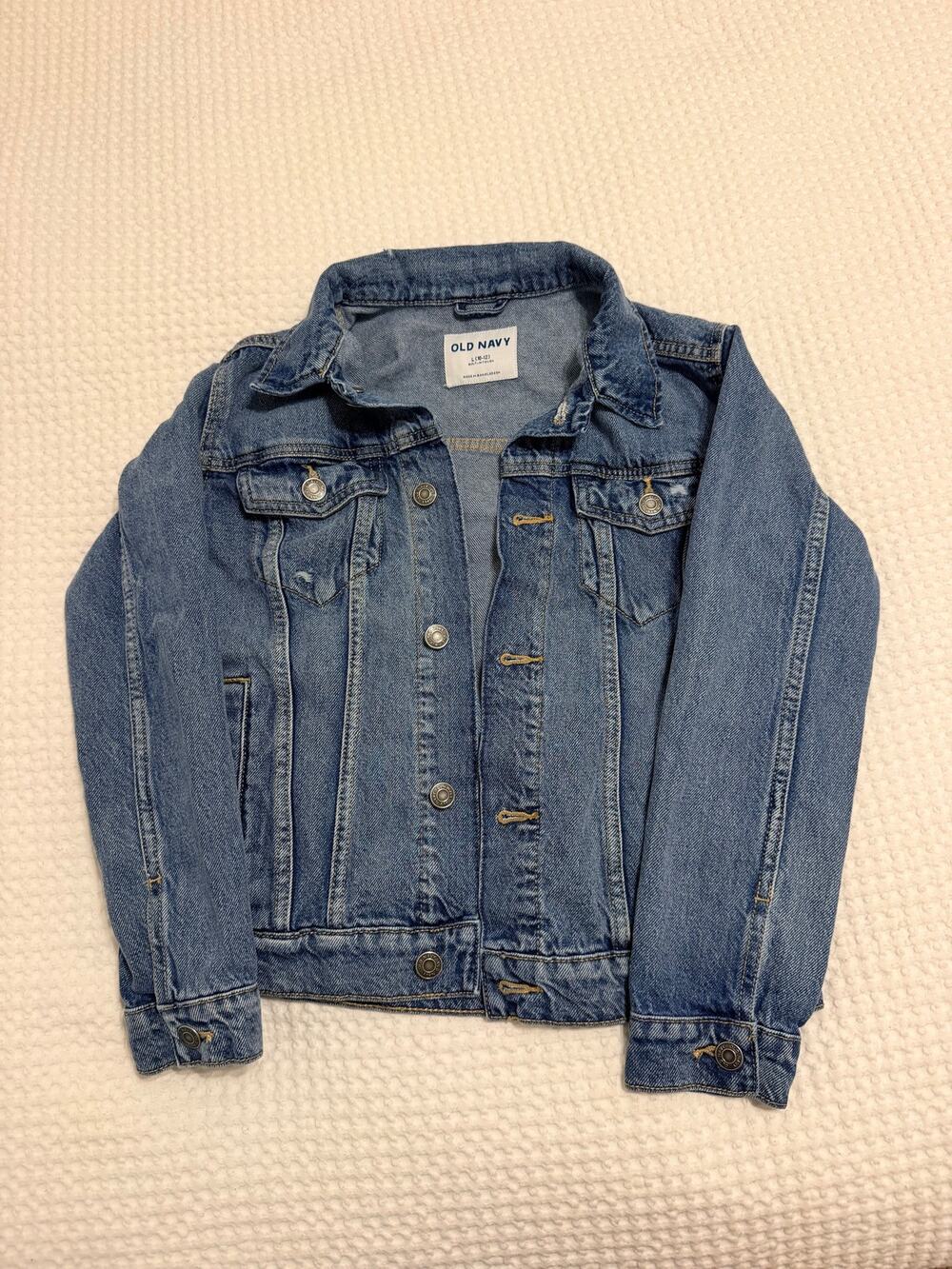 Kids Old Navy Medium Wash Denim Jacket - Size Large 10/12